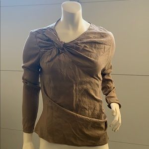 Tan Color Long Sleeve Top